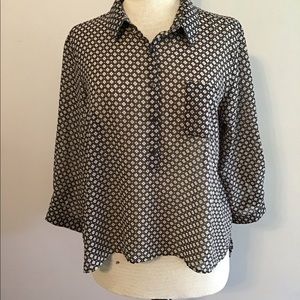American eagle brown blouse medium